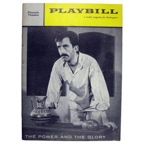 Power and Glory Playbill Premiere Performance December 1958 Eric Berry